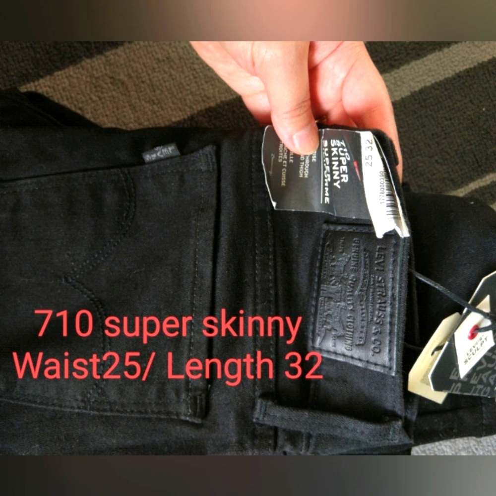 BNWT Premium LEVI'S jeans 710 (leather patch & LEVI’S with big “E”)